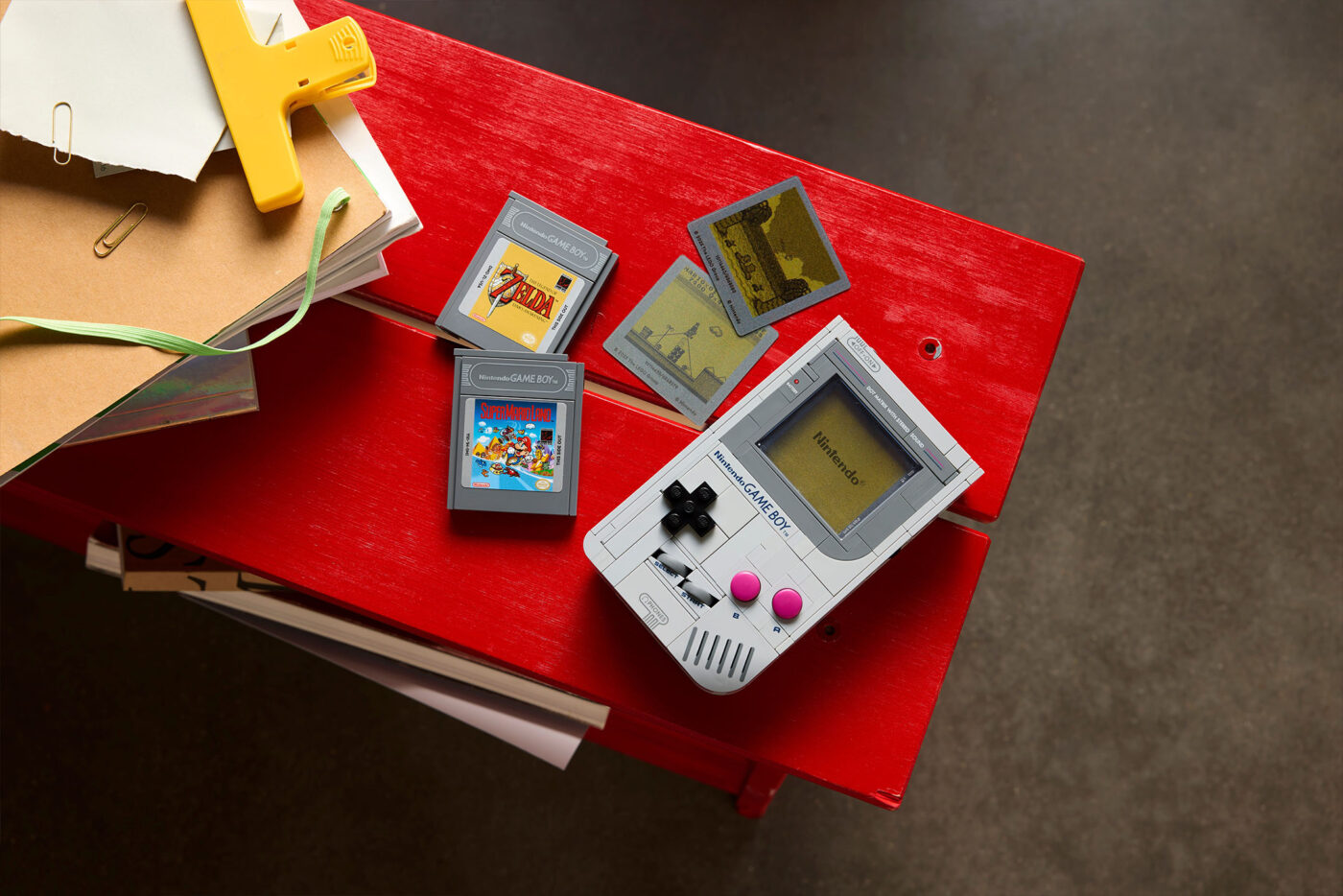 LEGO 72046 Game Boy revealed with Mario and Zelda cartridges