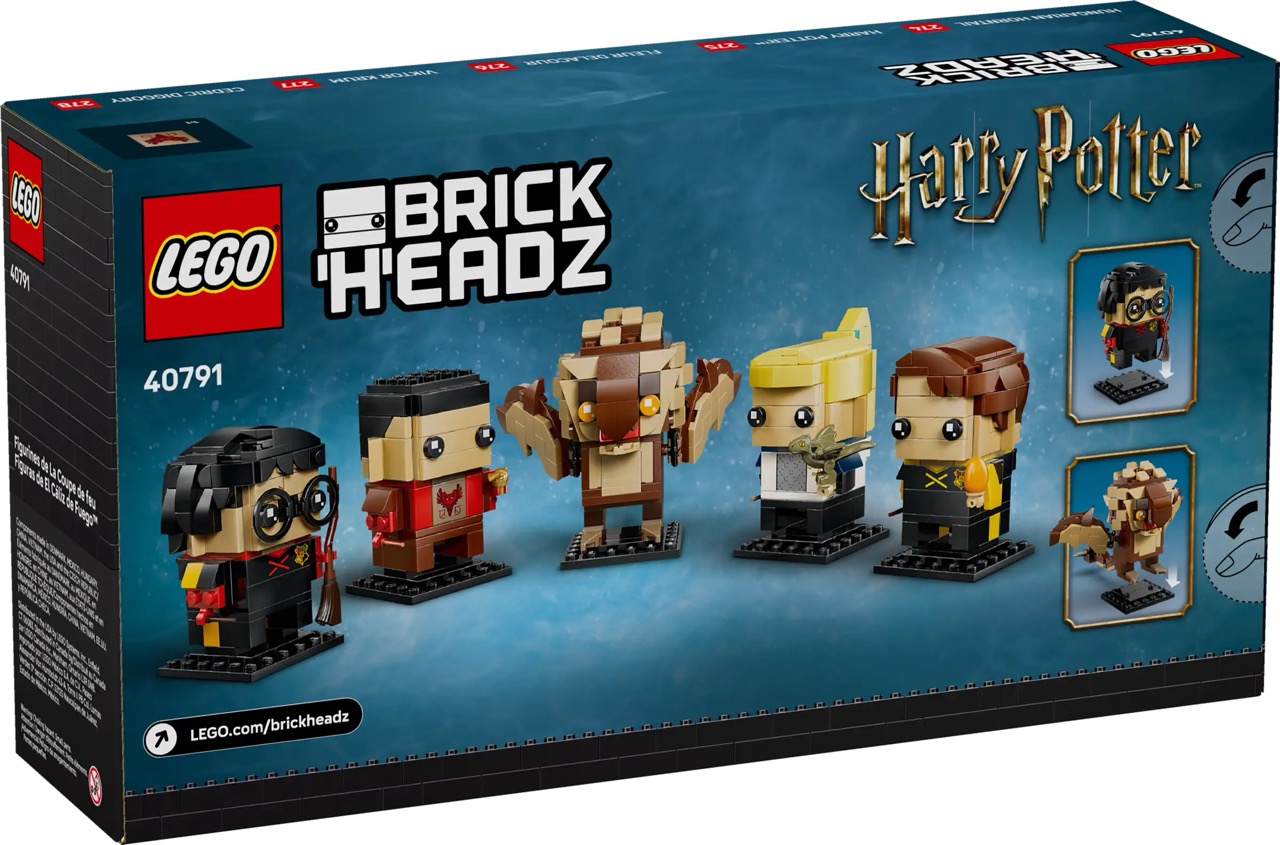 Two New LEGO® Harry Potter BrickHeadz™ Sets Arrive This September: Meet the Triwizard Champions and Luna’s Mystical Friend