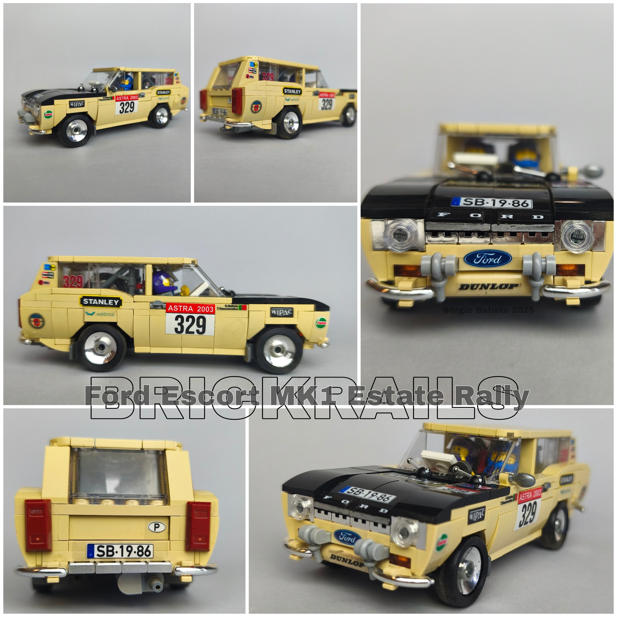 LEGO® Custom Rally Car MOC Ford Escort MK1 Estate with Vintage Charisma
