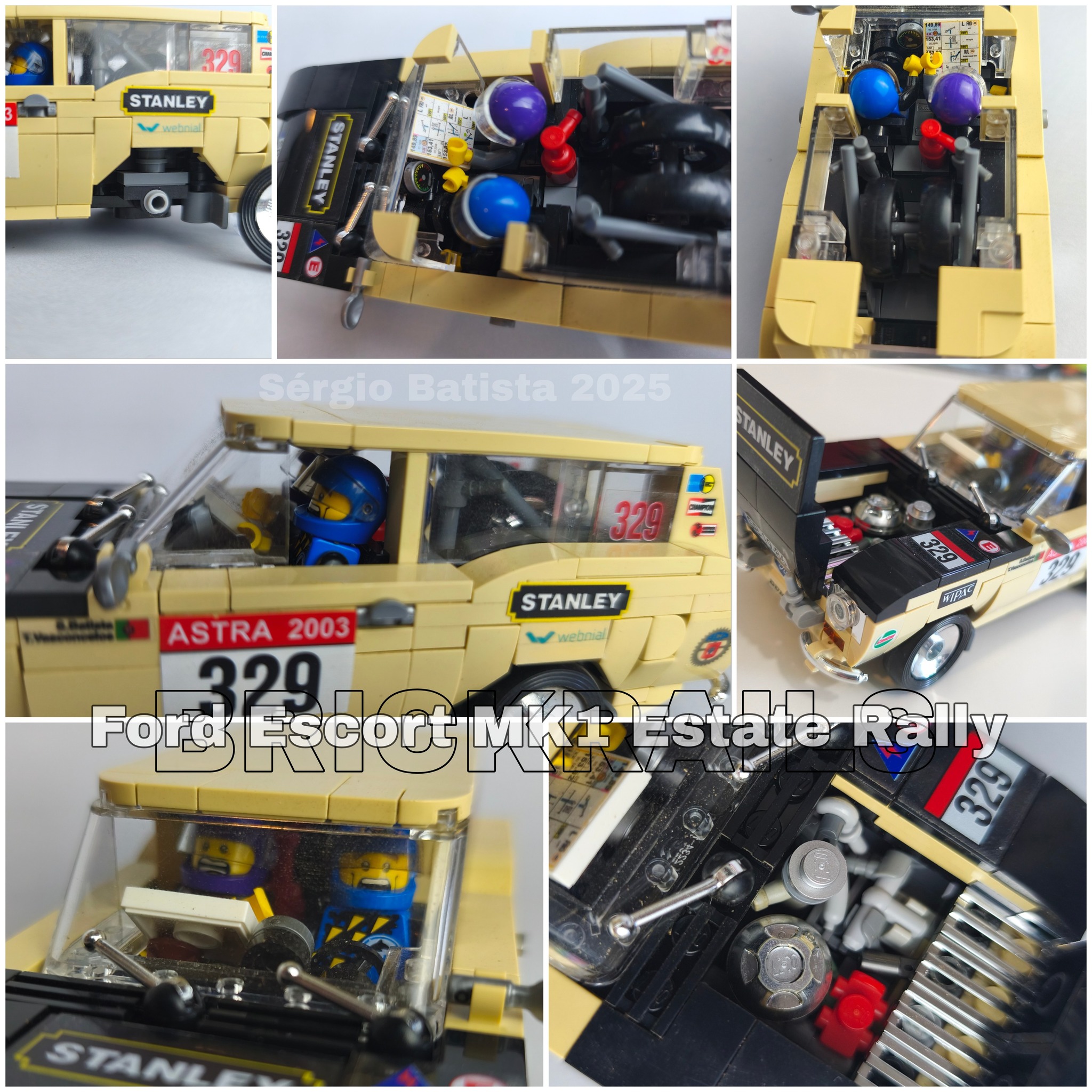 LEGO® Custom Rally Car MOC Ford Escort MK1 Estate with Vintage Charisma