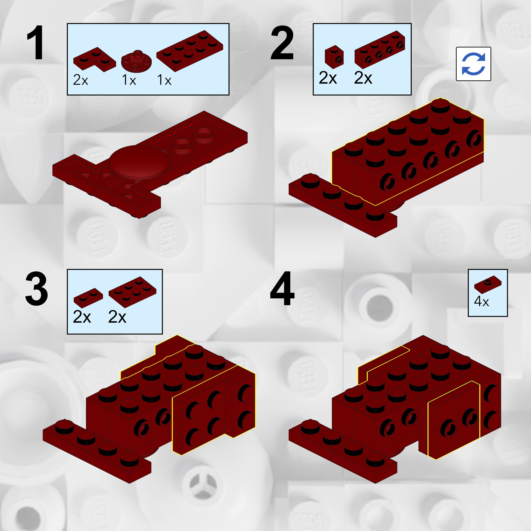 Free instructions for the Mini LEGO version of the Marvel Iron Man, Nano Gauntlet