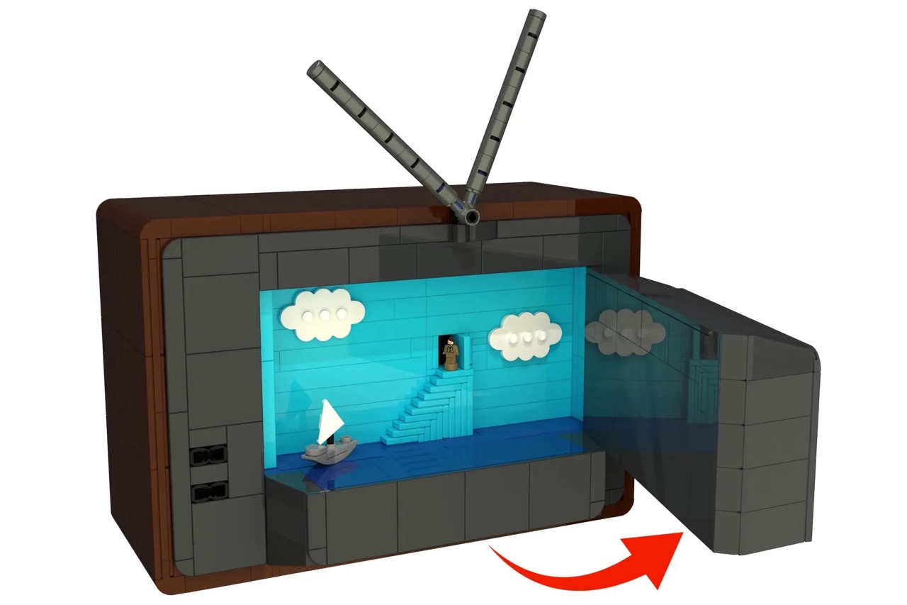 A fan-made LEGO® Ideas diorama transforms The Truman Show into a retro television set.