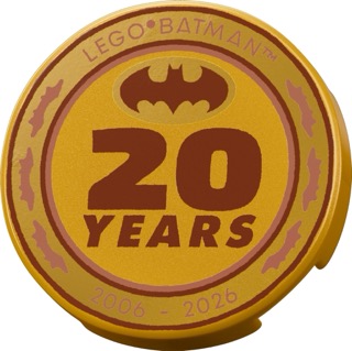 20 Years of Batman printed tile, a quiet nod to LEGO’s long-running partnership with DC.