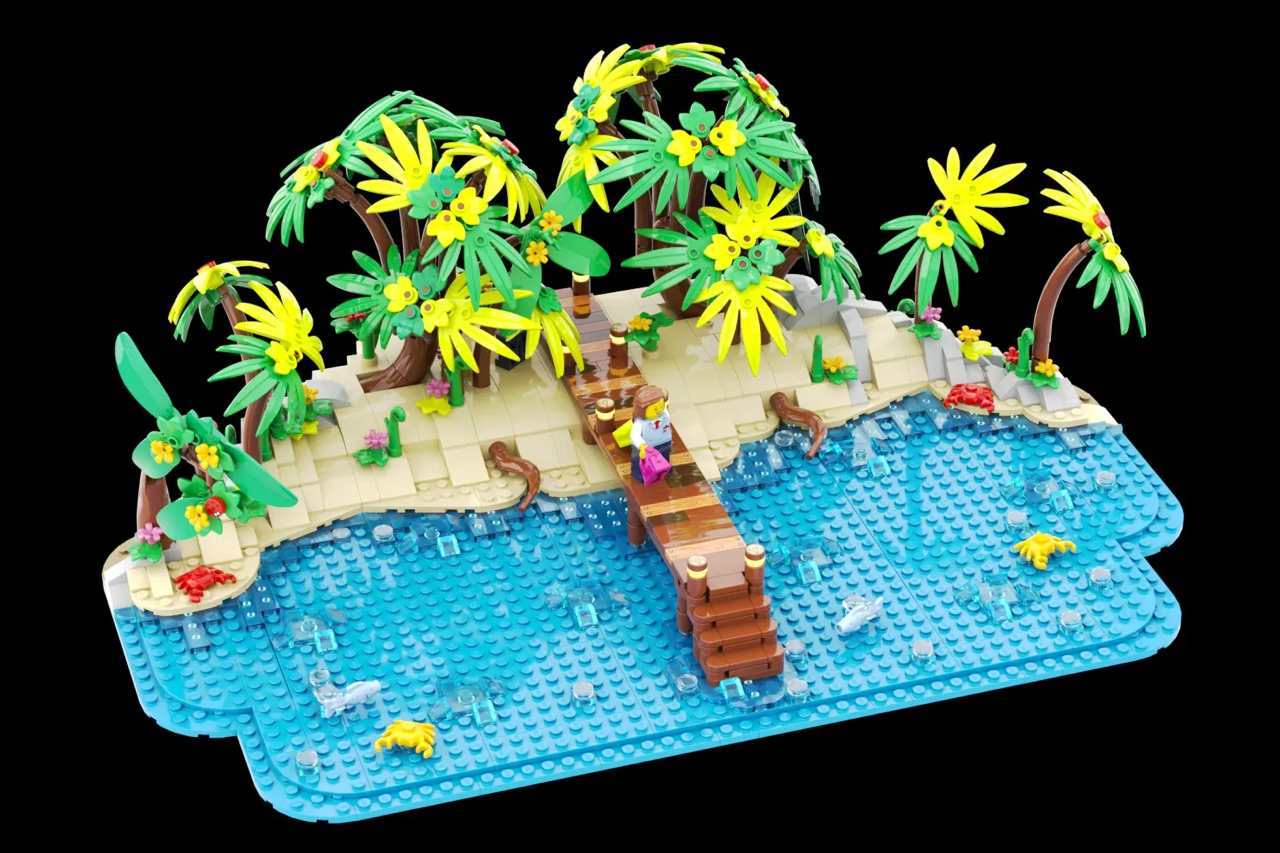 A tranquil LEGO® tribute to Maldivian paradise, inspired by real honeymoon memories.