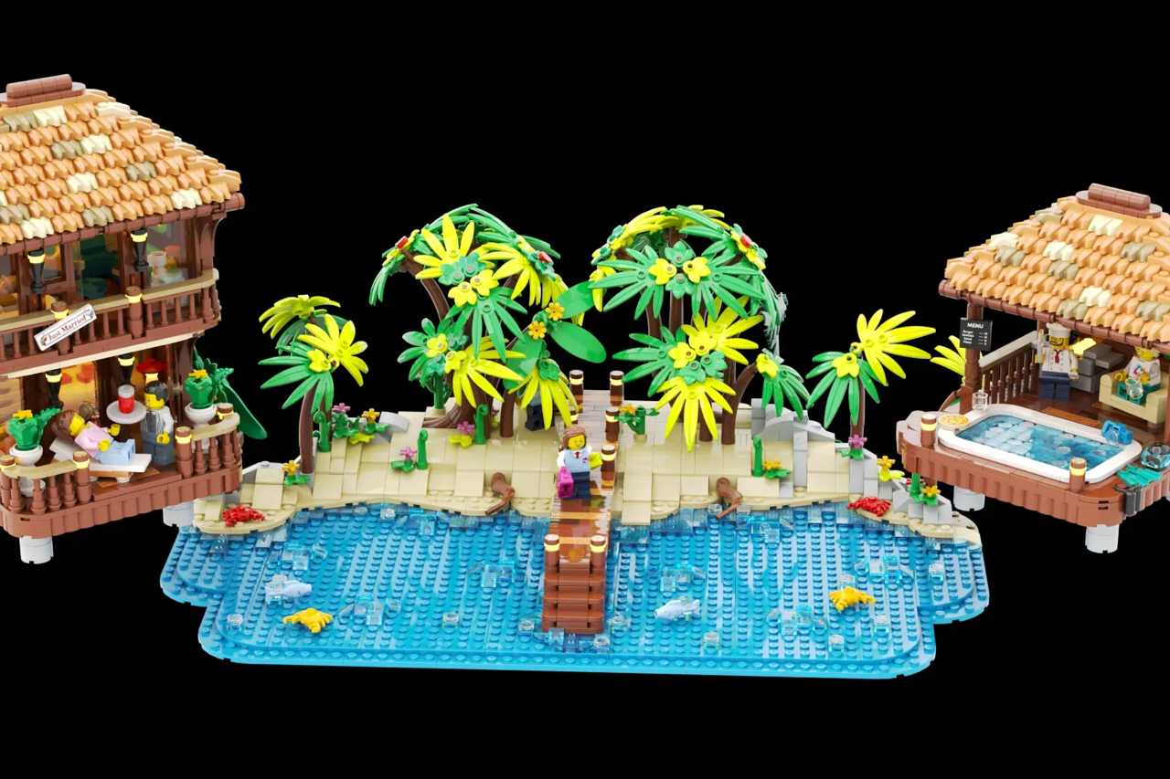 A tranquil LEGO® tribute to Maldivian paradise, inspired by real honeymoon memories.
