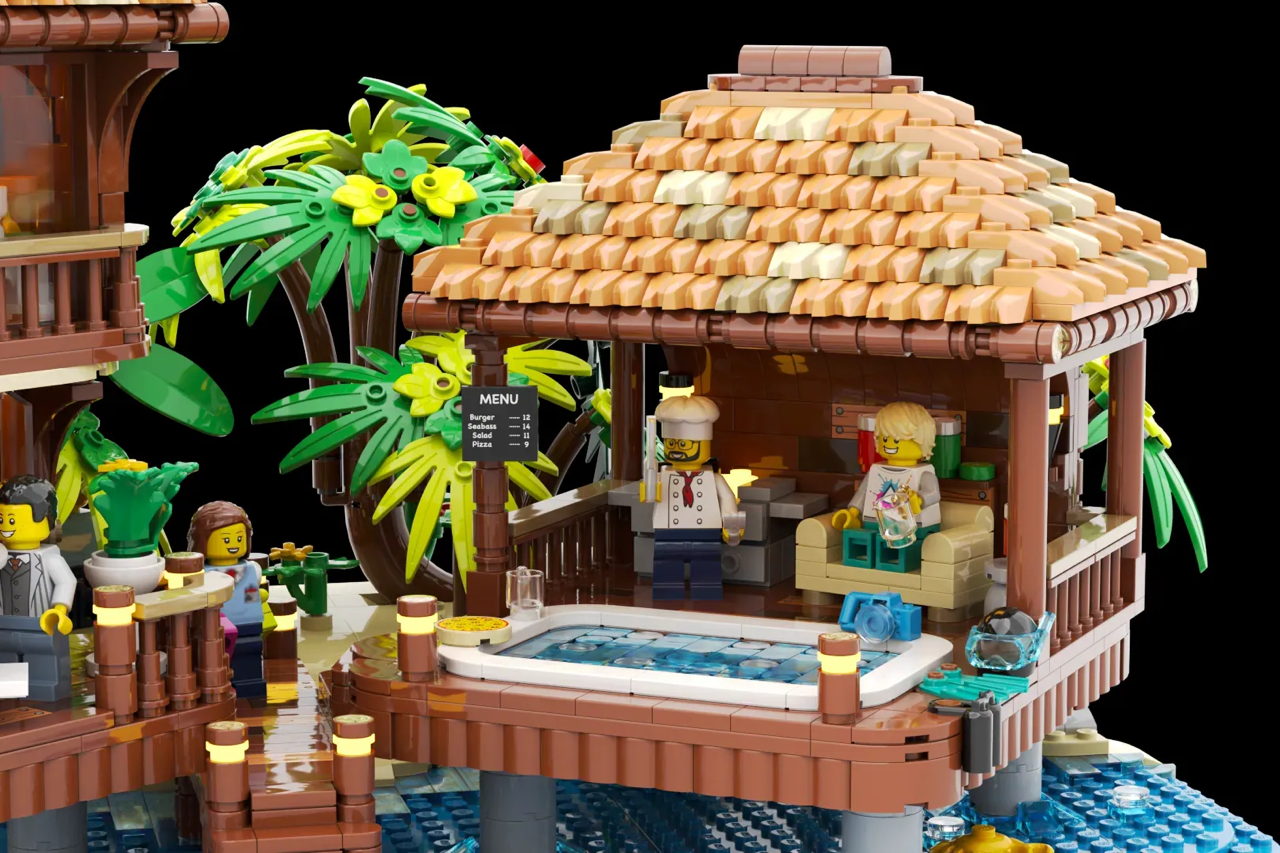 A tranquil LEGO® tribute to Maldivian paradise, inspired by real honeymoon memories.