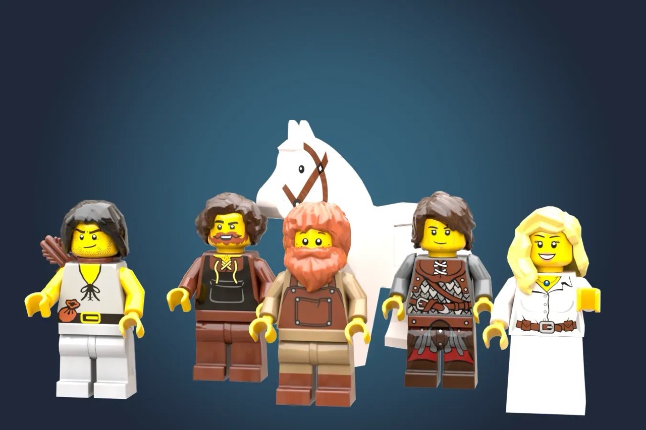 A LEGO® Ideas project is a Medieval Tavern with 2498 pieces and 6 minifigures recreates the heart of a medieval village.