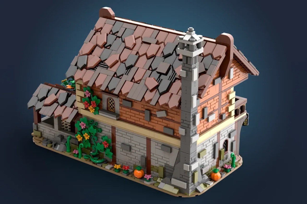 A LEGO® Ideas project is a Medieval Tavern with 2498 pieces and 6 minifigures recreates the heart of a medieval village.