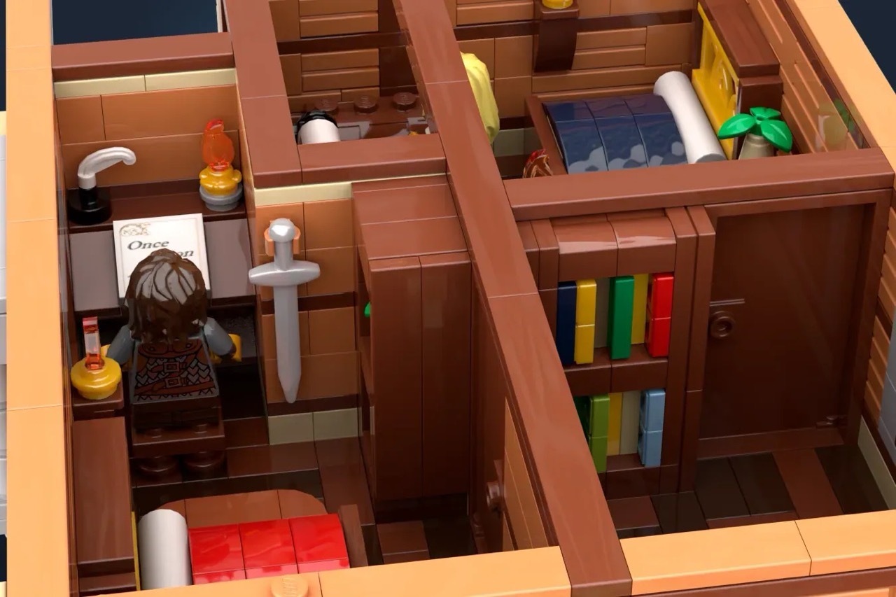 A LEGO® Ideas project is a Medieval Tavern with 2498 pieces and 6 minifigures recreates the heart of a medieval village.