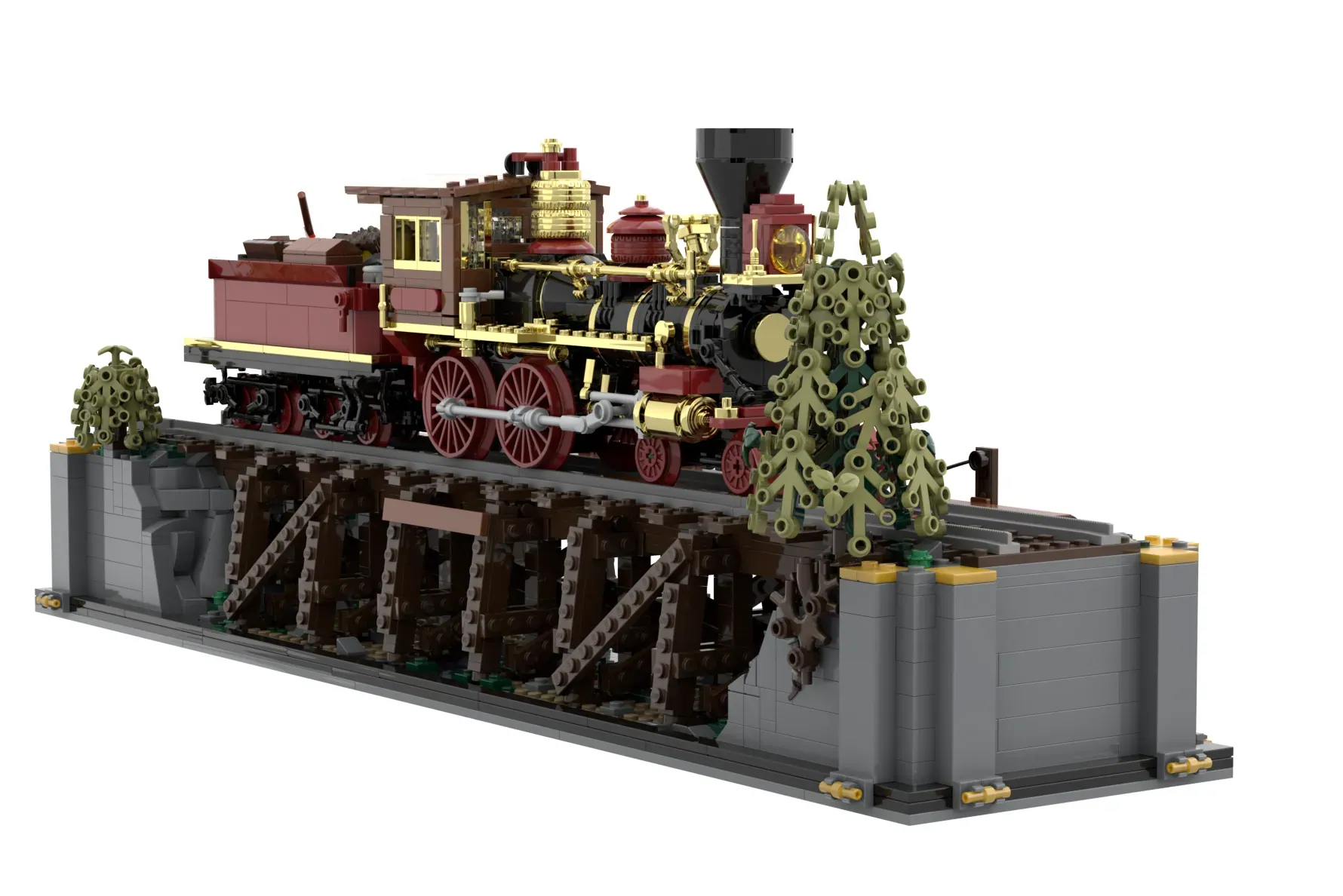 The LEGO® 1800s Railroading | Bridges and Engines project has reached 10,000 votes and is now under official review.