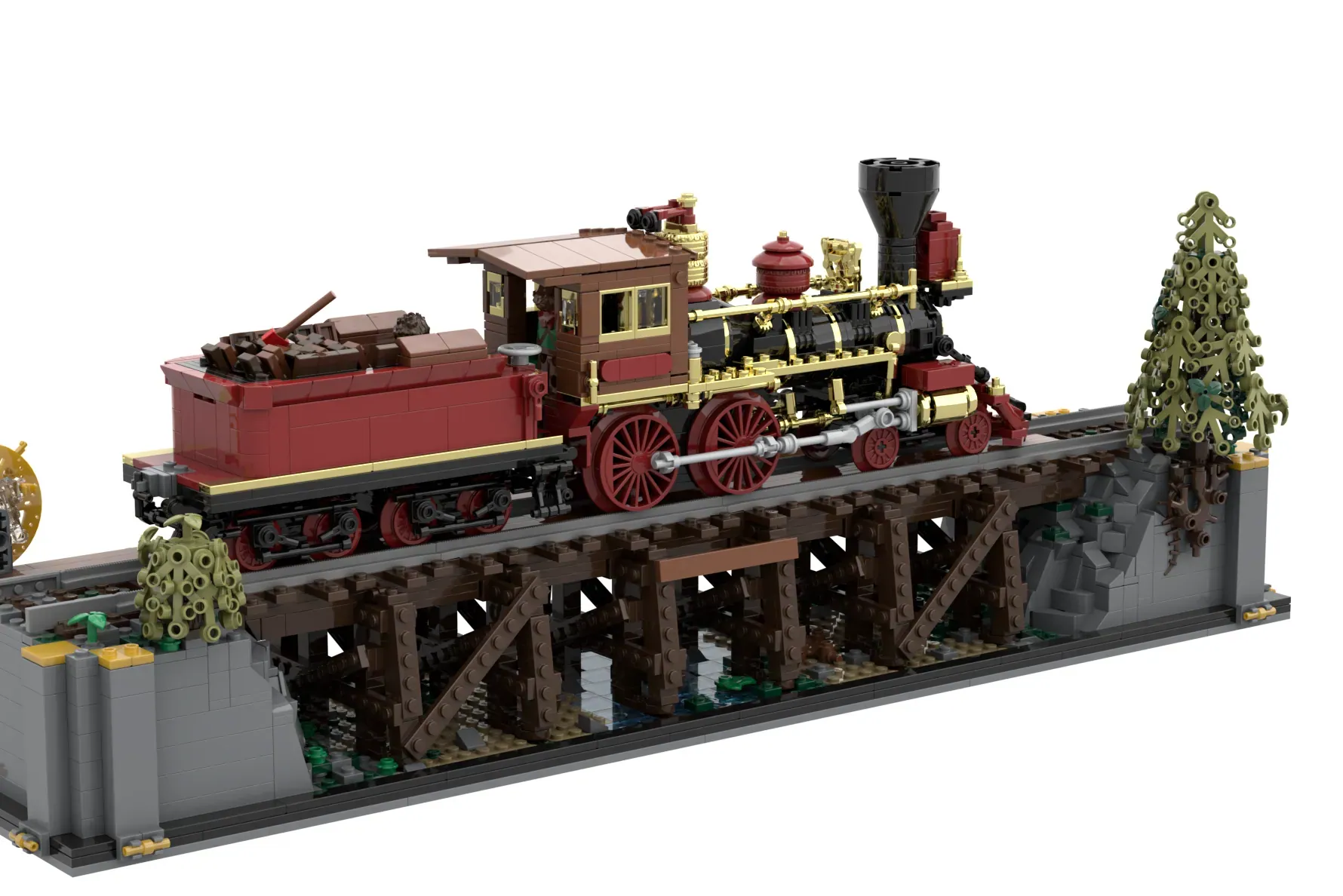 The LEGO® 1800s Railroading | Bridges and Engines project has reached 10,000 votes and is now under official review.