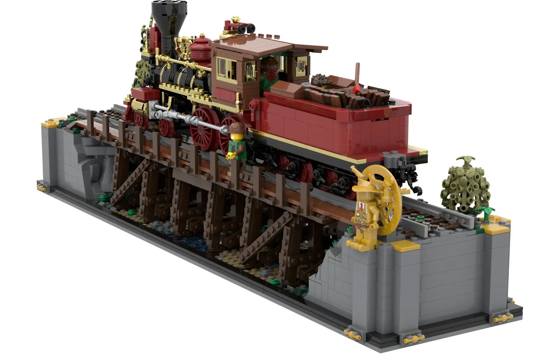 The LEGO® 1800s Railroading | Bridges and Engines project has reached 10,000 votes and is now under official review.