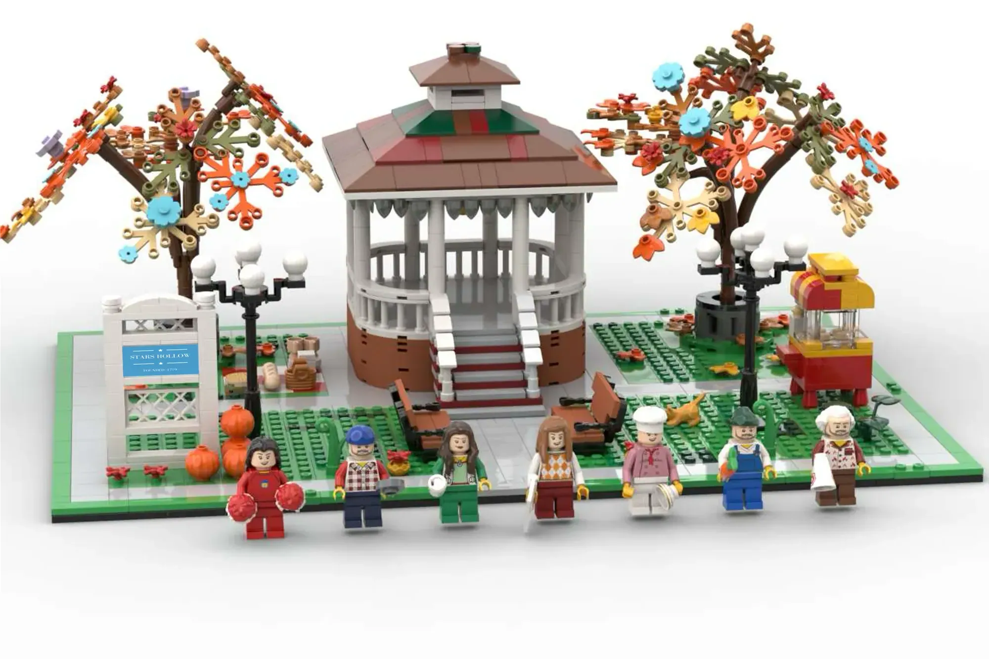 The Gilmore Girls Stars Hollow Town Square, Autumn Edition by AmyAlasko has hit 10.000 votes and is under LEGO® review.