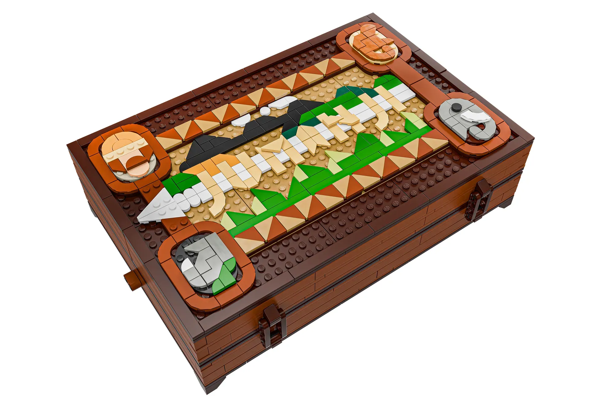 A foldable LEGO® Jumanji board game with over 1600 pieces and two connected house sections