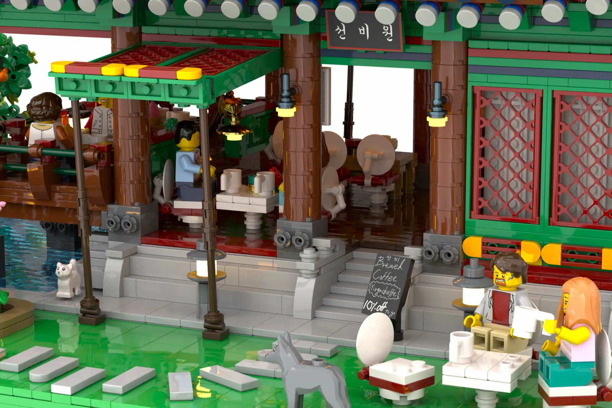 The LEGO® Seonbi-Won Korean Tea House has reached 10,000 votes and is now under LEGO® review.