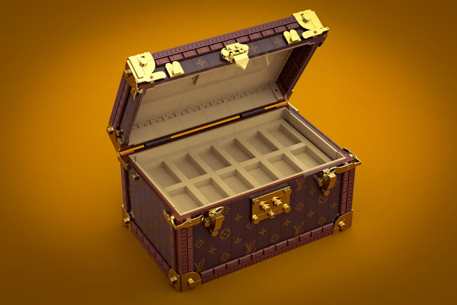 The LEGO® LOUIS VUITTON Train Case has reached 10,000 votes and is under official LEGO® review.