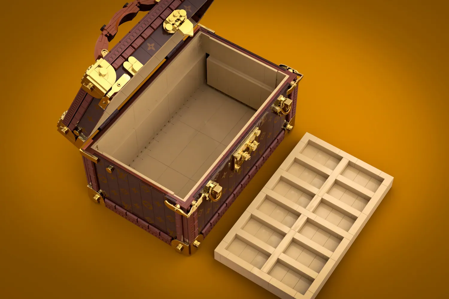 The LEGO® LOUIS VUITTON Train Case has reached 10,000 votes and is under official LEGO® review.