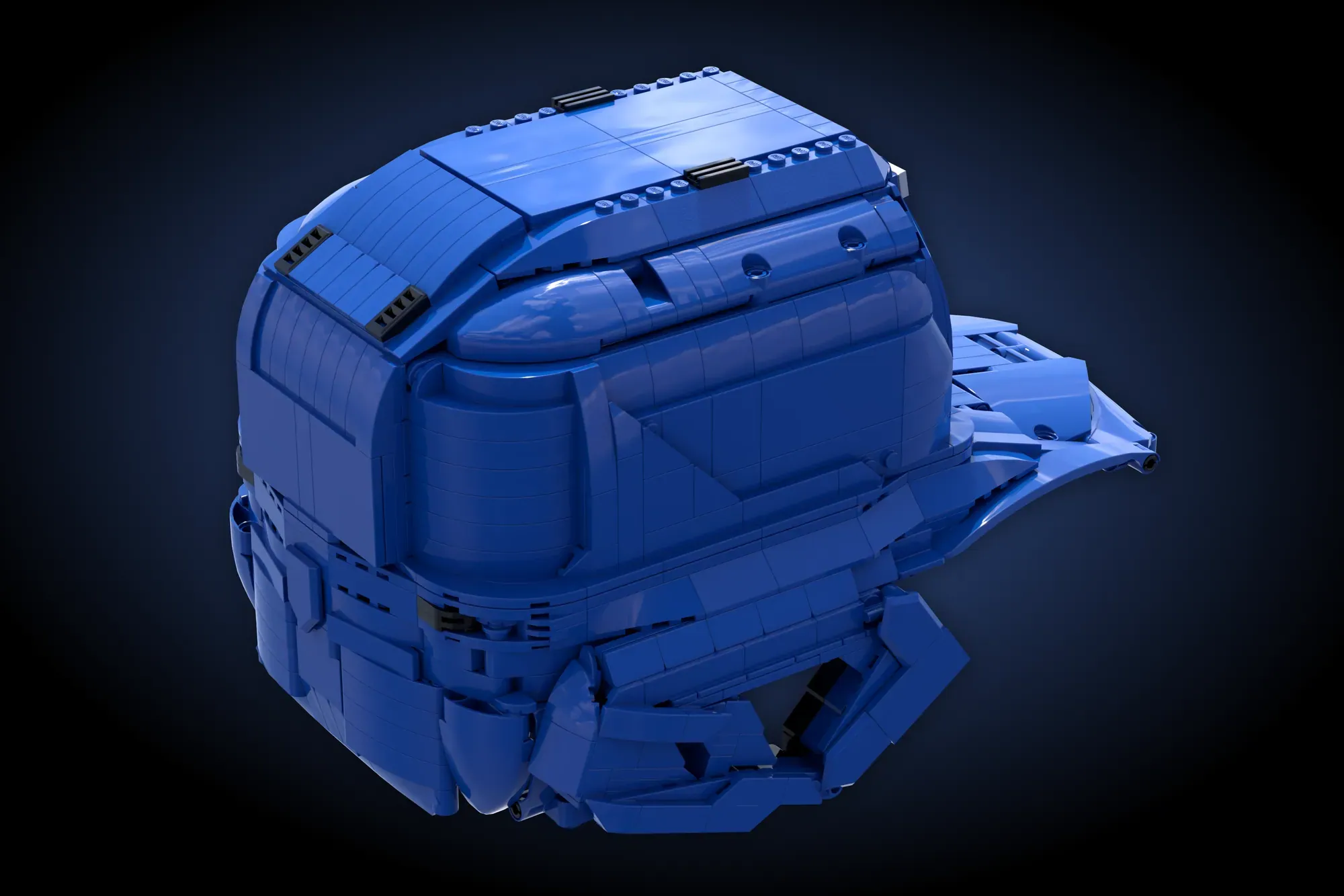 Fan designer Larry_land1 builds a LEGO® Dodgers MLB batting helmet now climbing toward 10,000 votes.