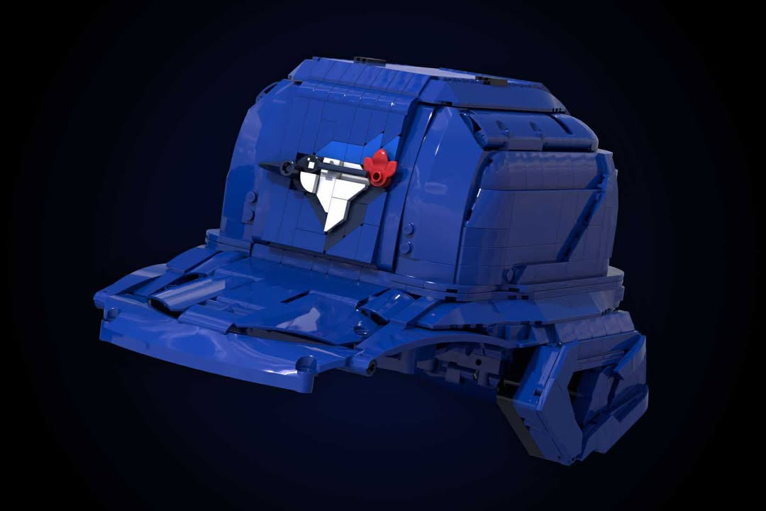 Fan designer Larry_land1 builds a LEGO® Dodgers MLB batting helmet now climbing toward 10,000 votes.