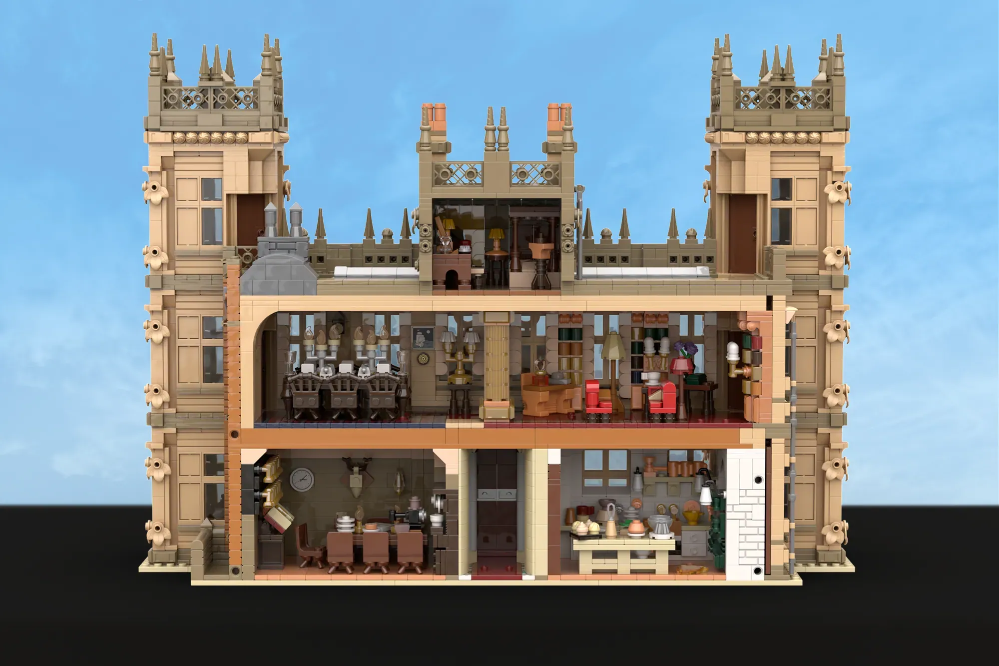 The grand doors of Highclere Castle are opening in LEGO® brick form, as the Downton Abbey project by BRO3 has officially reached the 10,000 supporter milestone and been approved to become an official LEGO® Ideas set