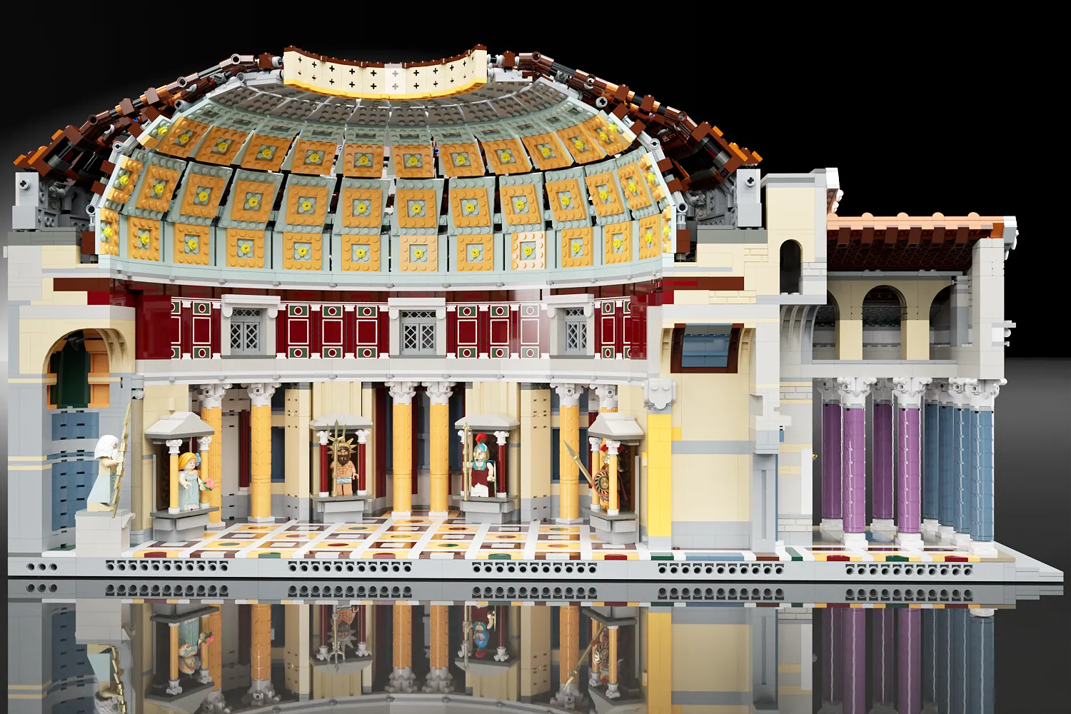 LEGO® Pantheon 124 AD Reaches 10,000 Votes. The Temple of the Gods Awaits LEGO Review — close-up