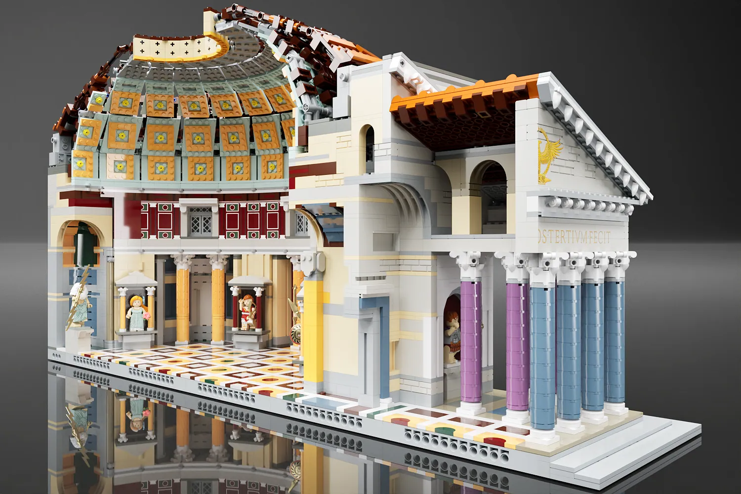 LEGO® Pantheon 124 AD Reaches 10,000 Votes. The Temple of the Gods Awaits LEGO Review — finished model