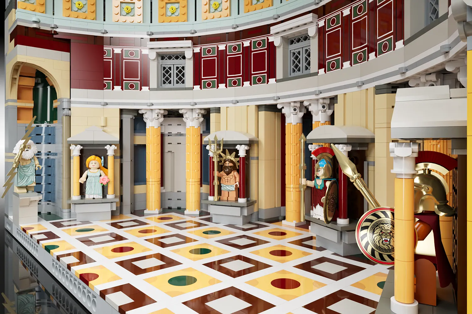 LEGO® Pantheon 124 AD Reaches 10,000 Votes. The Temple of the Gods Awaits LEGO Review — contents