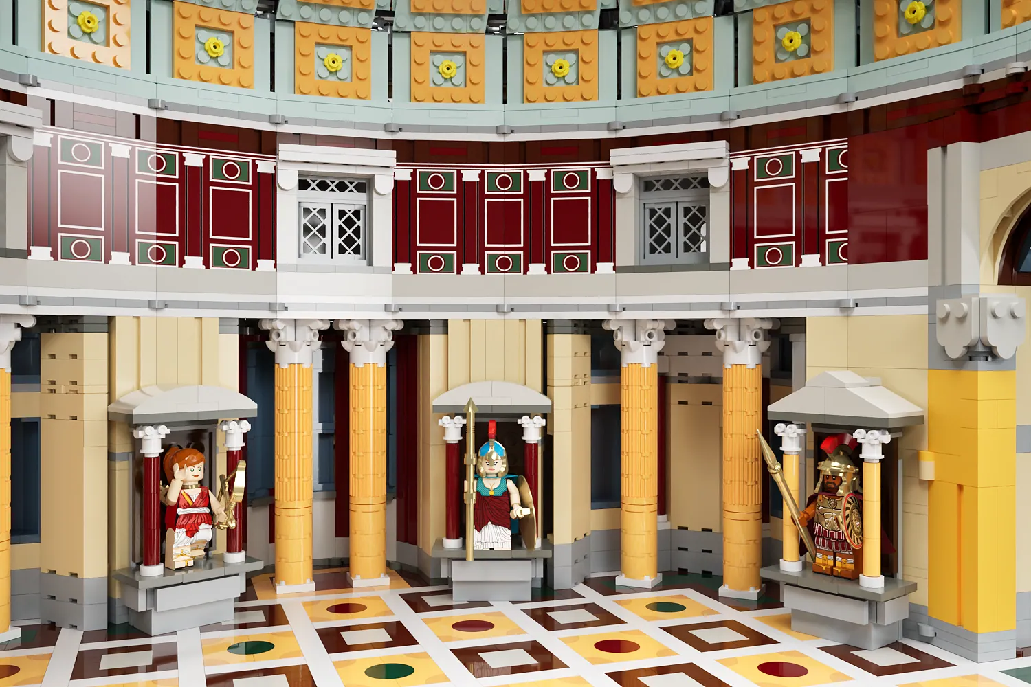 LEGO® Pantheon 124 AD Reaches 10,000 Votes. The Temple of the Gods Awaits LEGO Review — side view