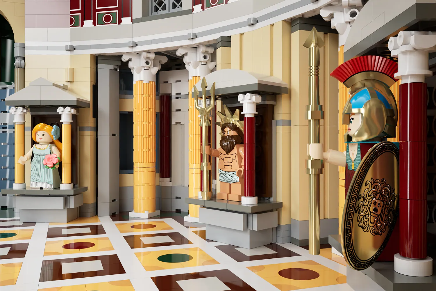 LEGO® Pantheon 124 AD Reaches 10,000 Votes. The Temple of the Gods Awaits LEGO Review — close-up
