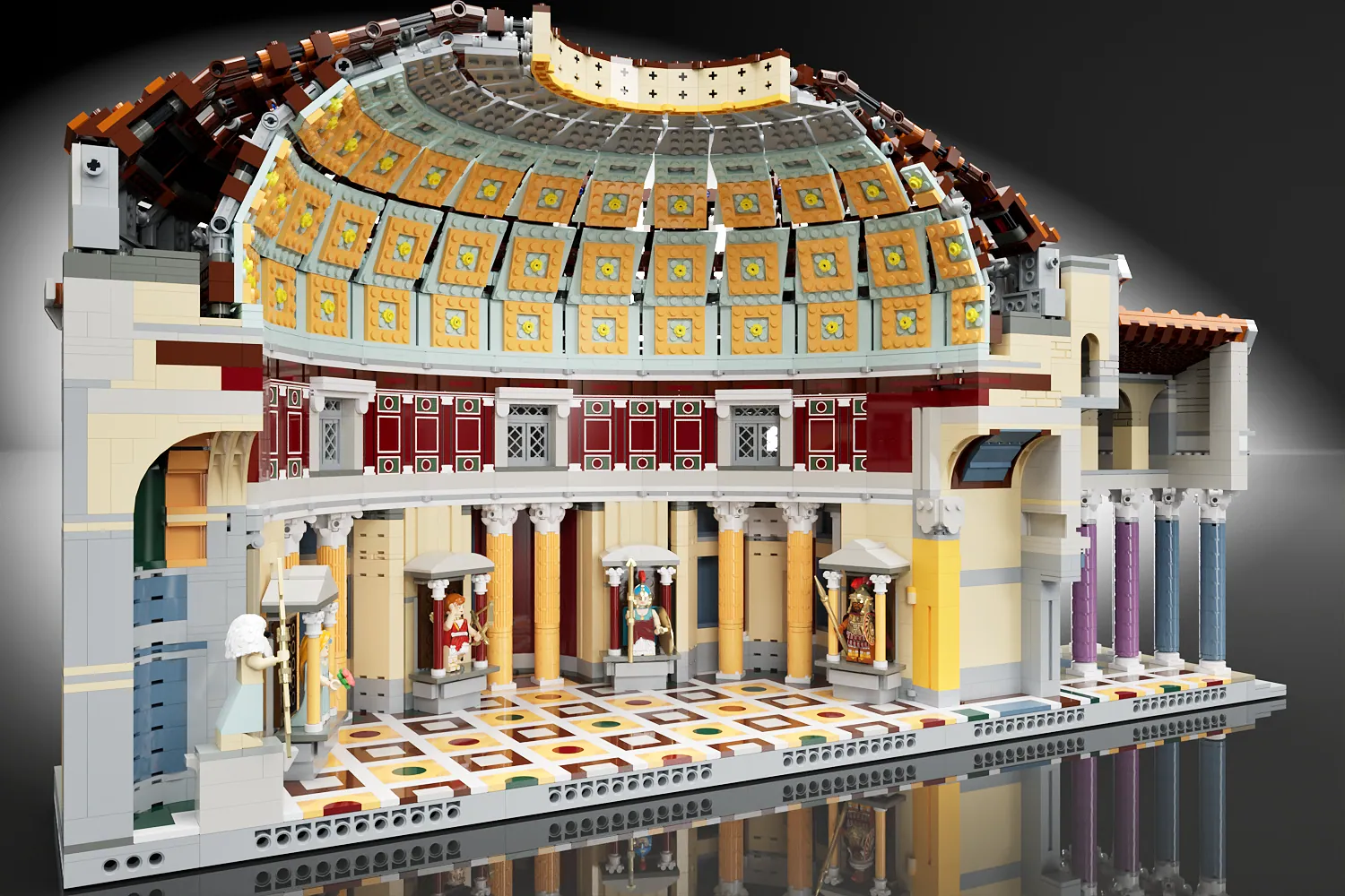 LEGO® Pantheon 124 AD Reaches 10,000 Votes. The Temple of the Gods Awaits LEGO Review — build progress
