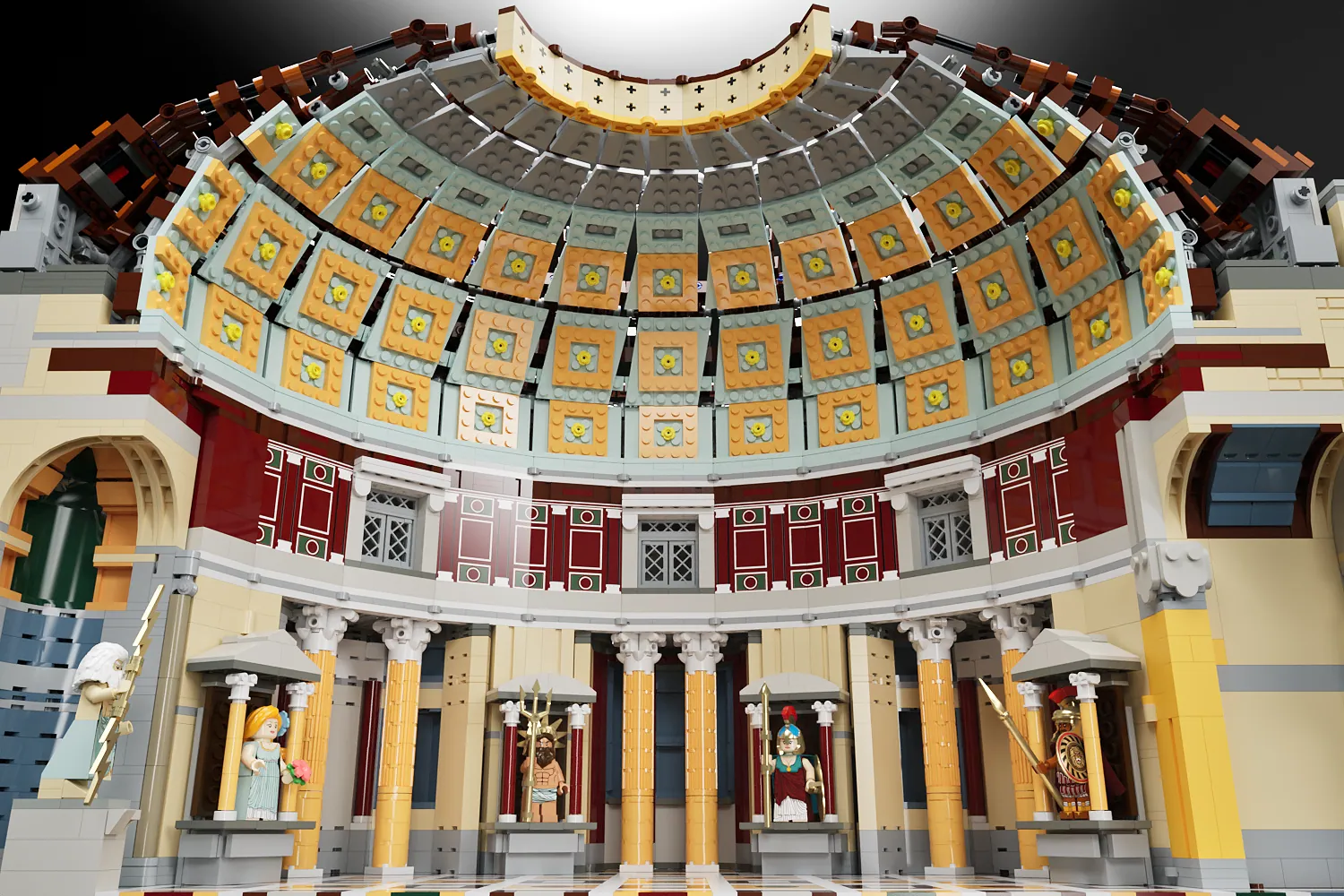 LEGO® Pantheon 124 AD Reaches 10,000 Votes. The Temple of the Gods Awaits LEGO Review — contents