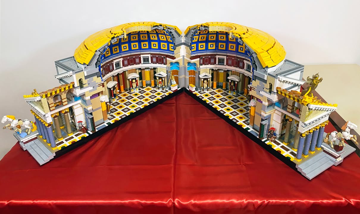 LEGO® Pantheon 124 AD Reaches 10,000 Votes. The Temple of the Gods Awaits LEGO Review — side view