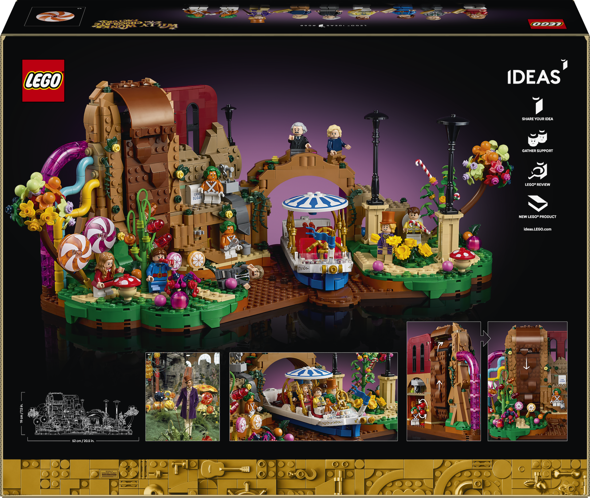 LEGO Willy Wonka 21360 - LEGO IDEAS set - Back Box
