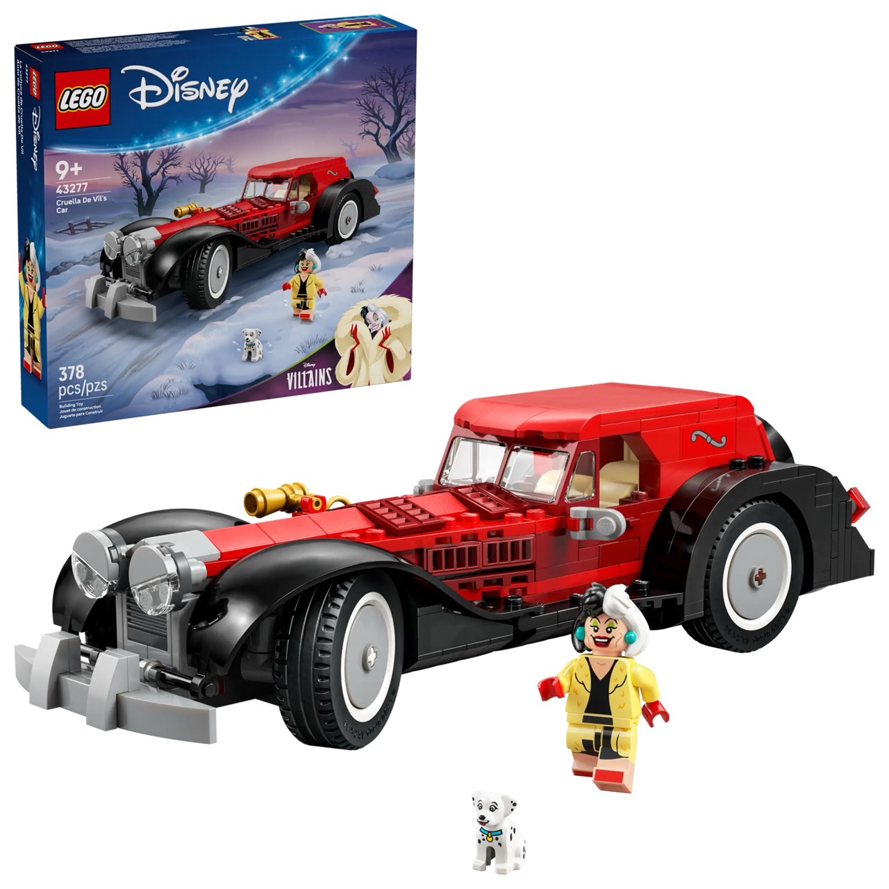 LEGO® 43277 Cruella De Vil’s Car: A Villainous Ride for Disney Fans