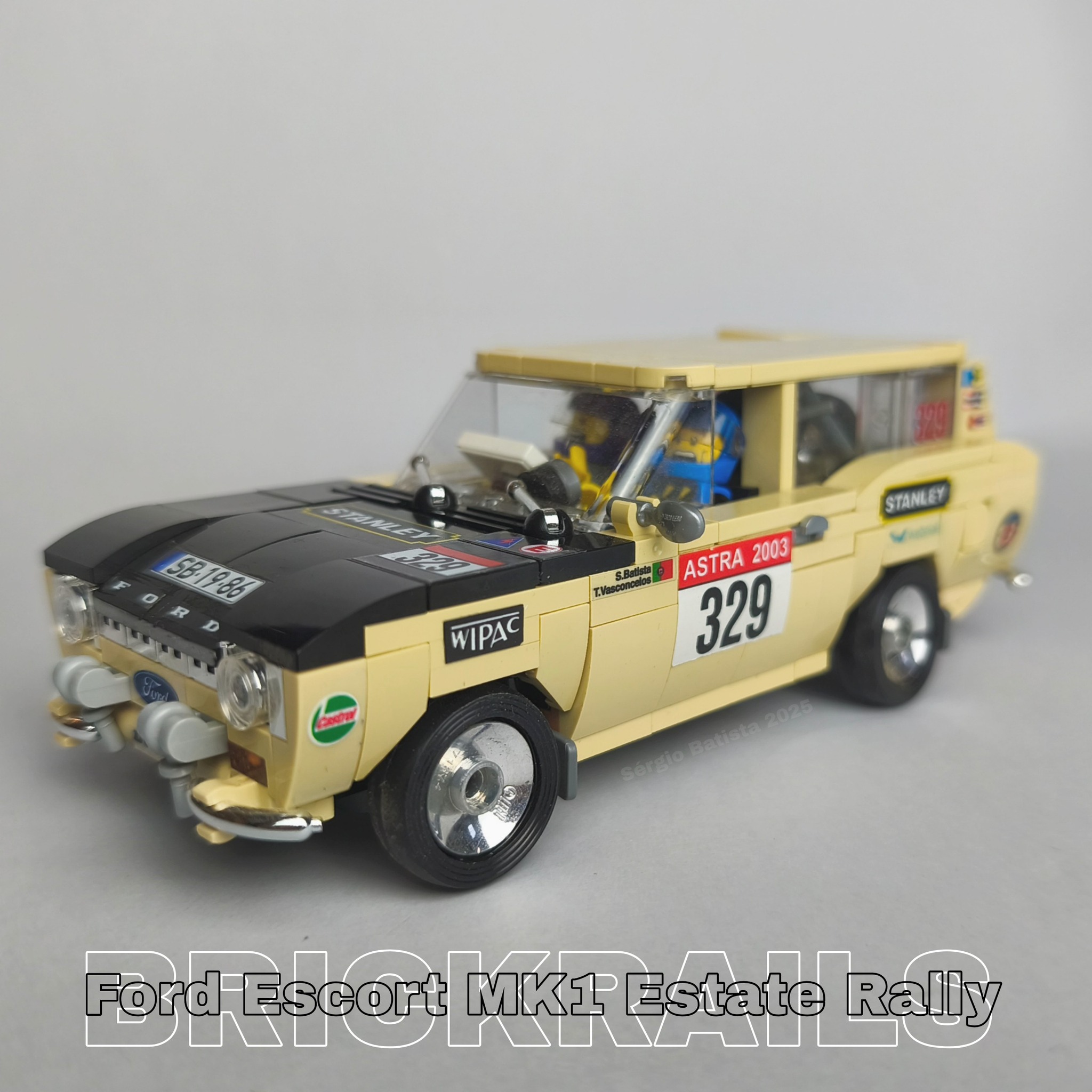 LEGO® Custom Rally Car MOC Ford Escort MK1 Estate with Vintage Charisma