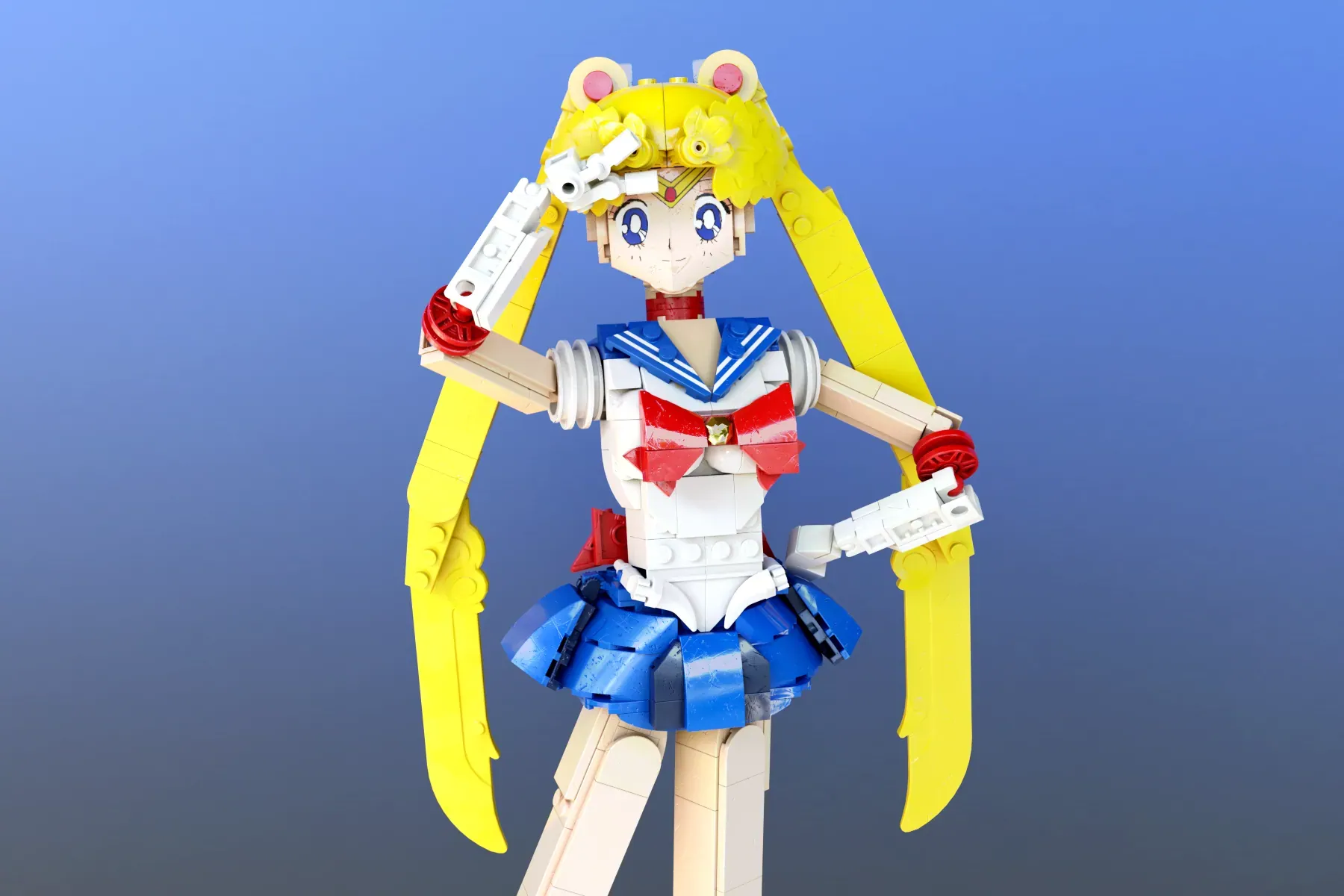 Fan creator teljesnegyzet brings the Sailor Scouts to life with 2416 LEGO® bricks.