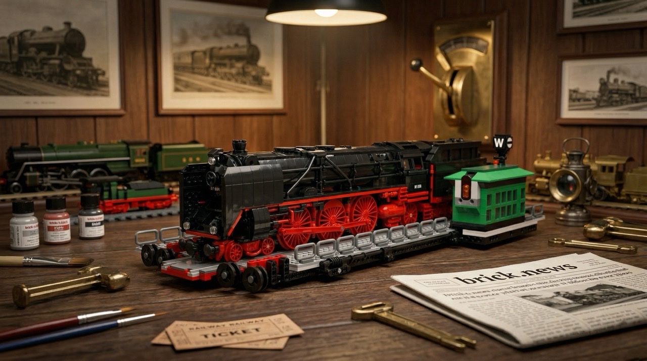 German Steam Train BR01 Series Celebrates 100 Years with LEGO® Ideas Turntable Model