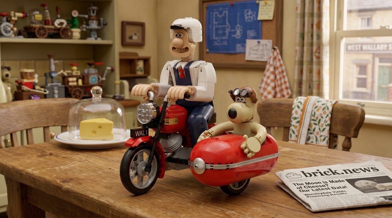 Wallace & Gromit Motorcycle Madness: A Brick-Built Tribute to Stop-Motion Legends