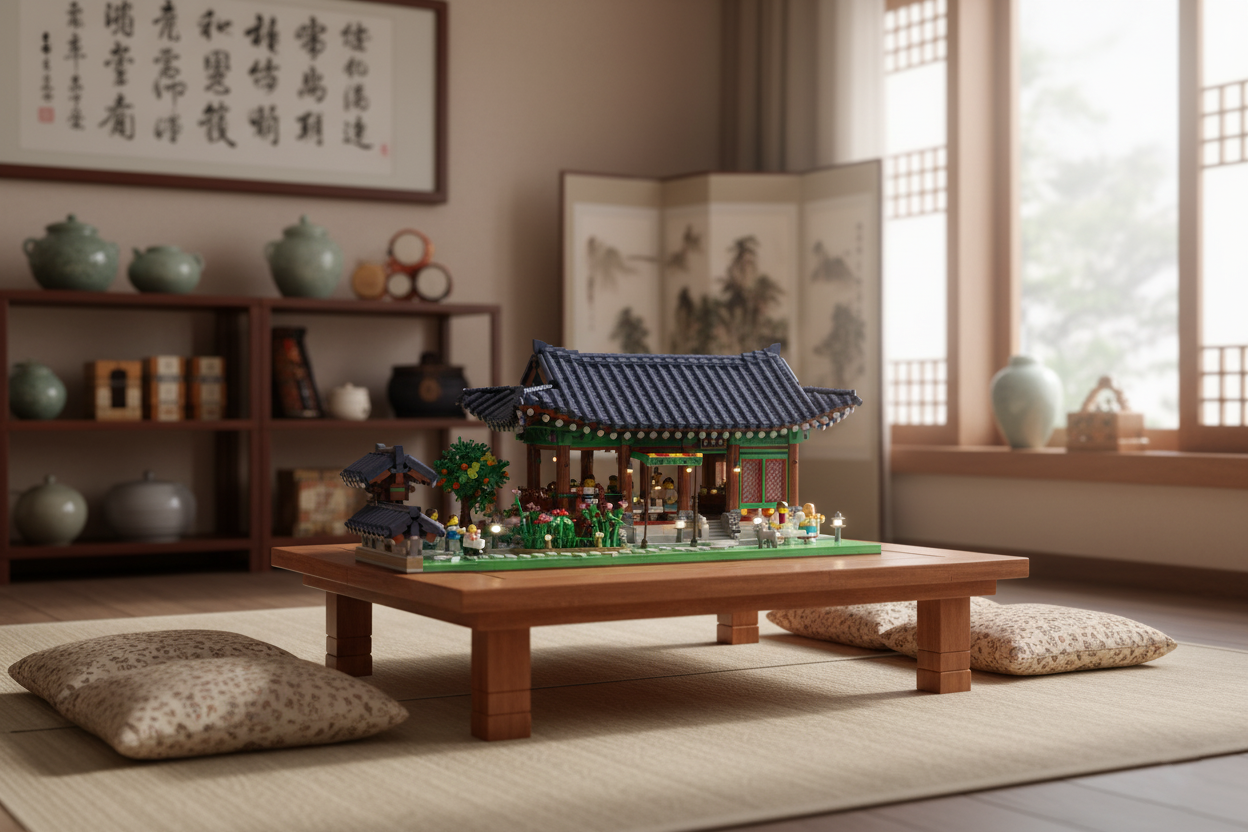 LEGO® Korean Tea House Set Seonbi-Won Honors Hannok Tradition in Brick Form
