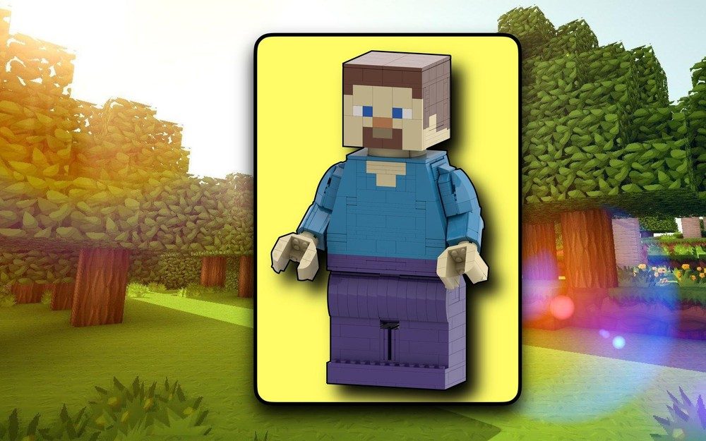 Up-Scaled LEGO® Steve Minecraft MOC by ZTBricks