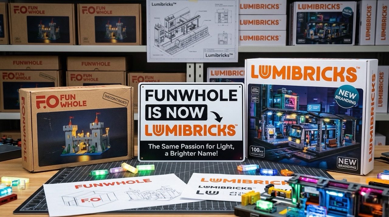 LUMIBRICKS Lights Up the Scene: FUNWHOLE Rebrands with a Brighter Future