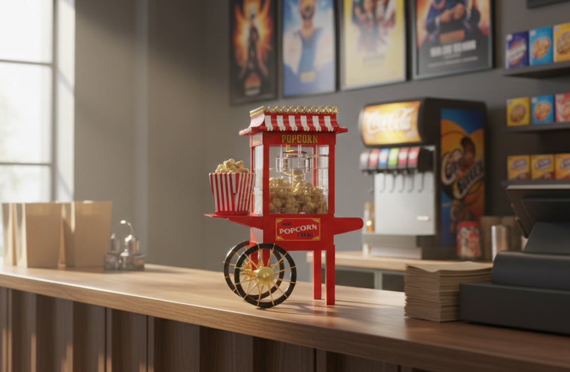 This LEGO® Popcorn Machine Actually Rolls (And That's Kind of Perfect)
