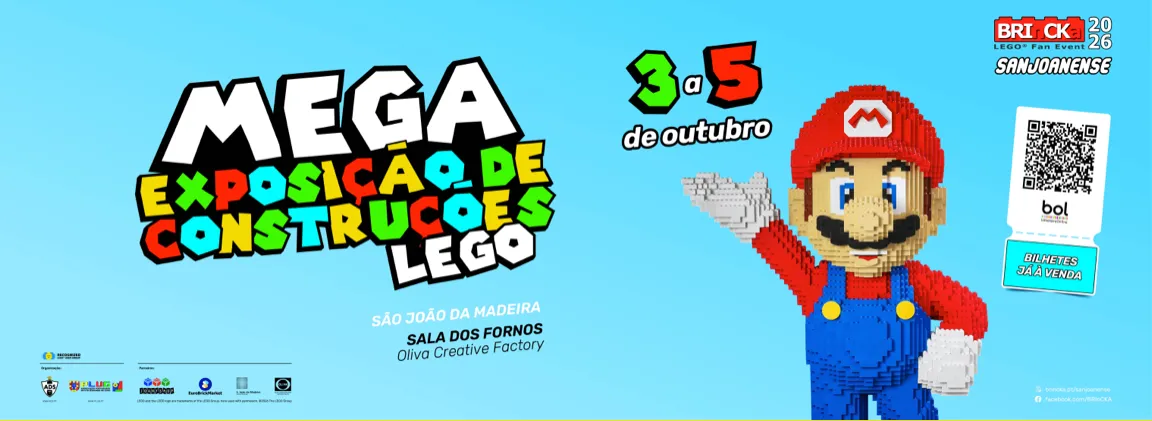 BRInCKa 2026, megaexposição LEGO® com Super Mario e Luigi