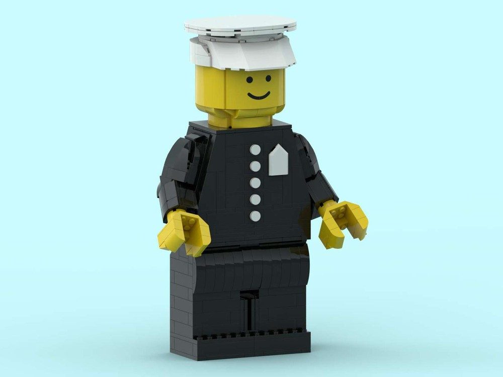 Up-Scaled Police Man LEGO® MOC by Stork