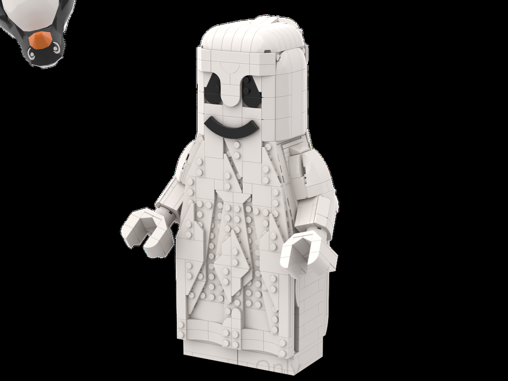 Up-Scaled Ghost Minifigure LEGO® MOC by penguin_bobo