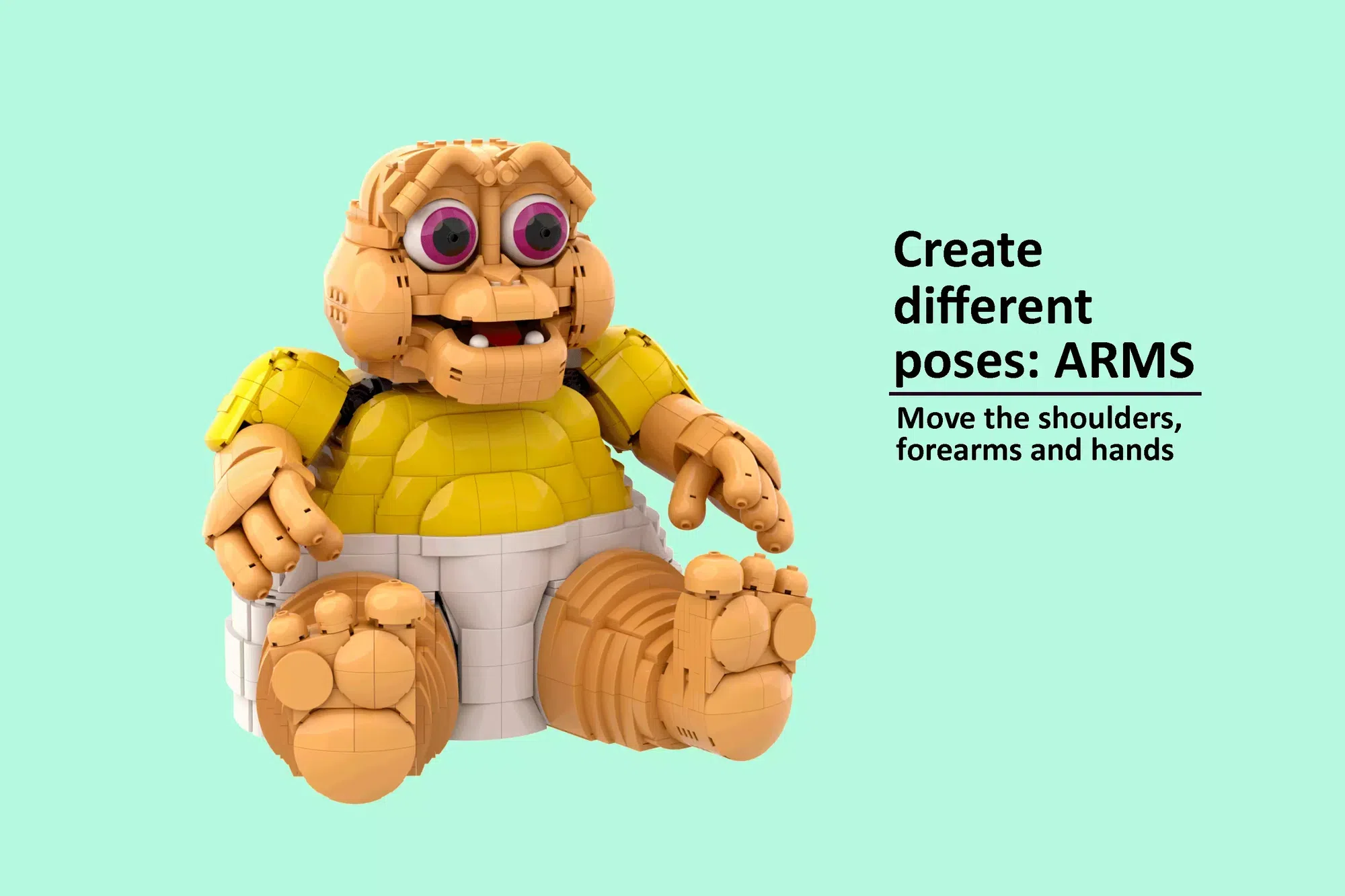 Baby Sinclair from Dinosaurs Gets Adorable LEGO® Ideas Treatment — build progress