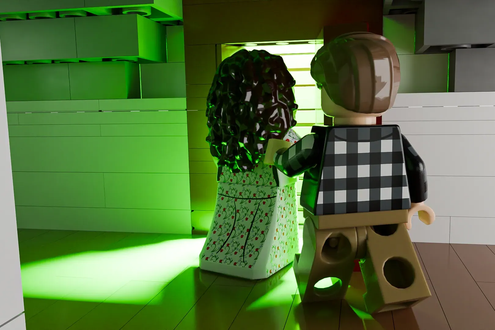 Beetlejuice LEGO Ideas chimney door and chute mechanism