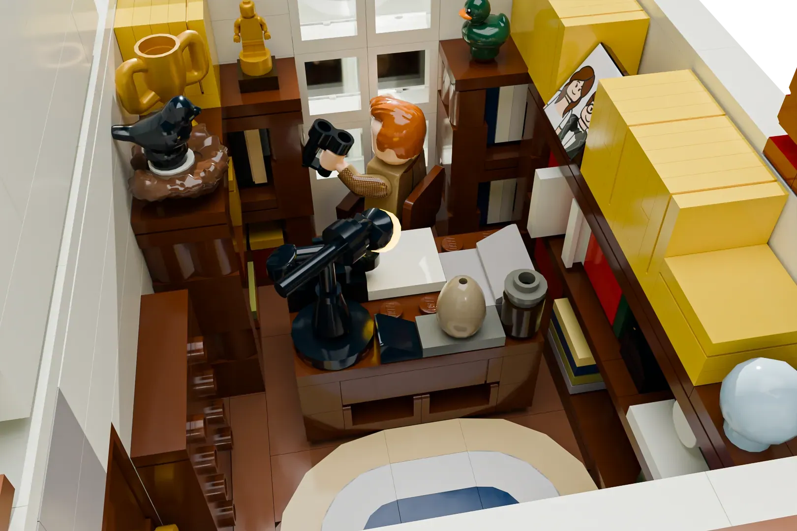 Beetlejuice LEGO Ideas minifigure detail with alternate faces