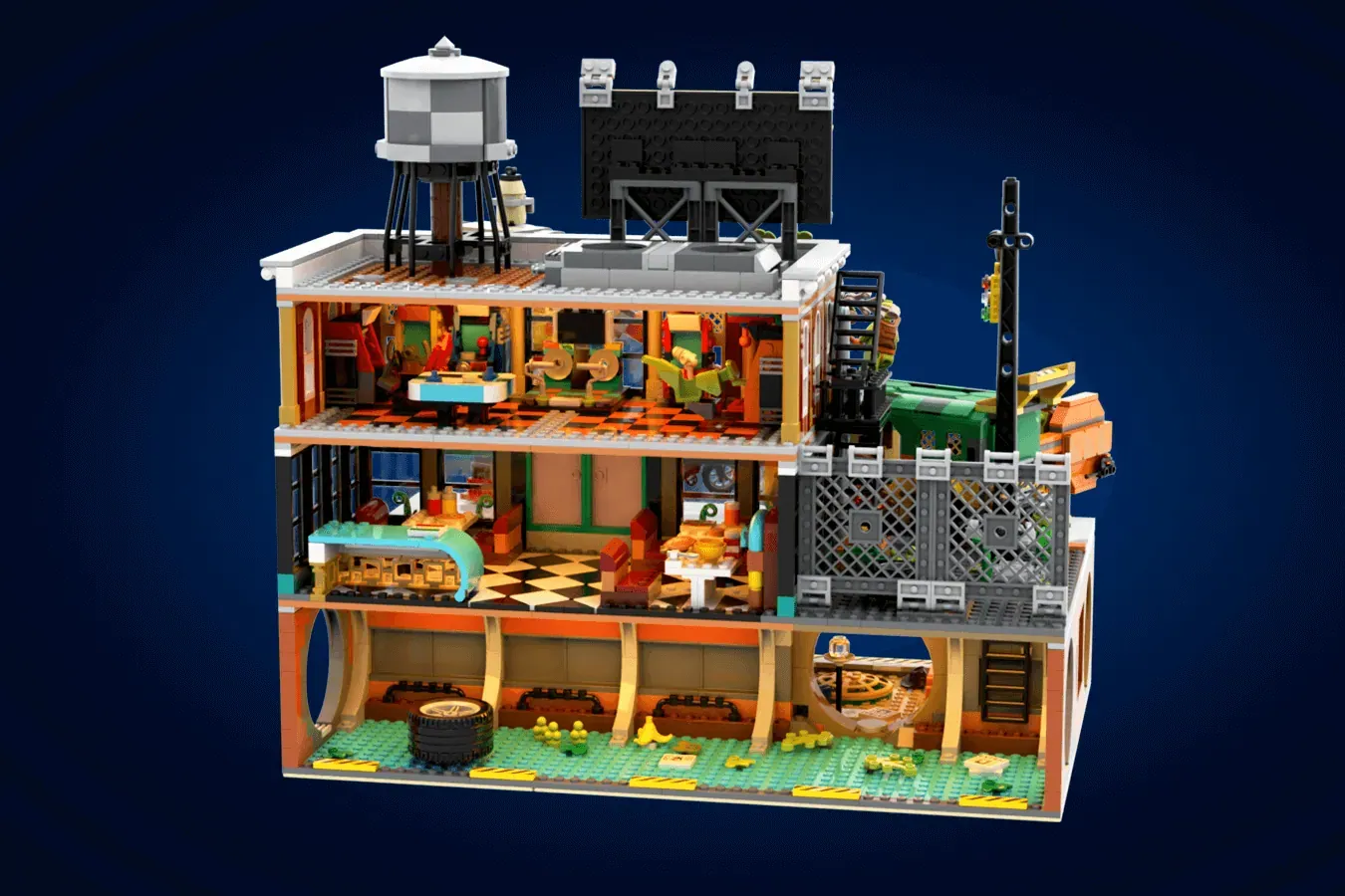 Cowabunga! LEGO® Ideas Teenage Mutant Ninja Turtles 1987 Set Reaches 10K Support — contents