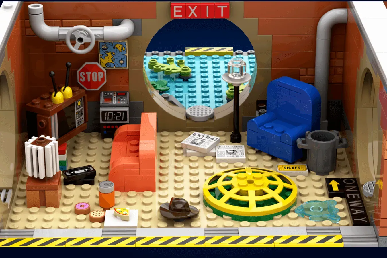 Cowabunga! LEGO® Ideas Teenage Mutant Ninja Turtles 1987 Set Reaches 10K Support — finished model